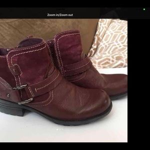 Earth Origins leather maroon boots sz 9